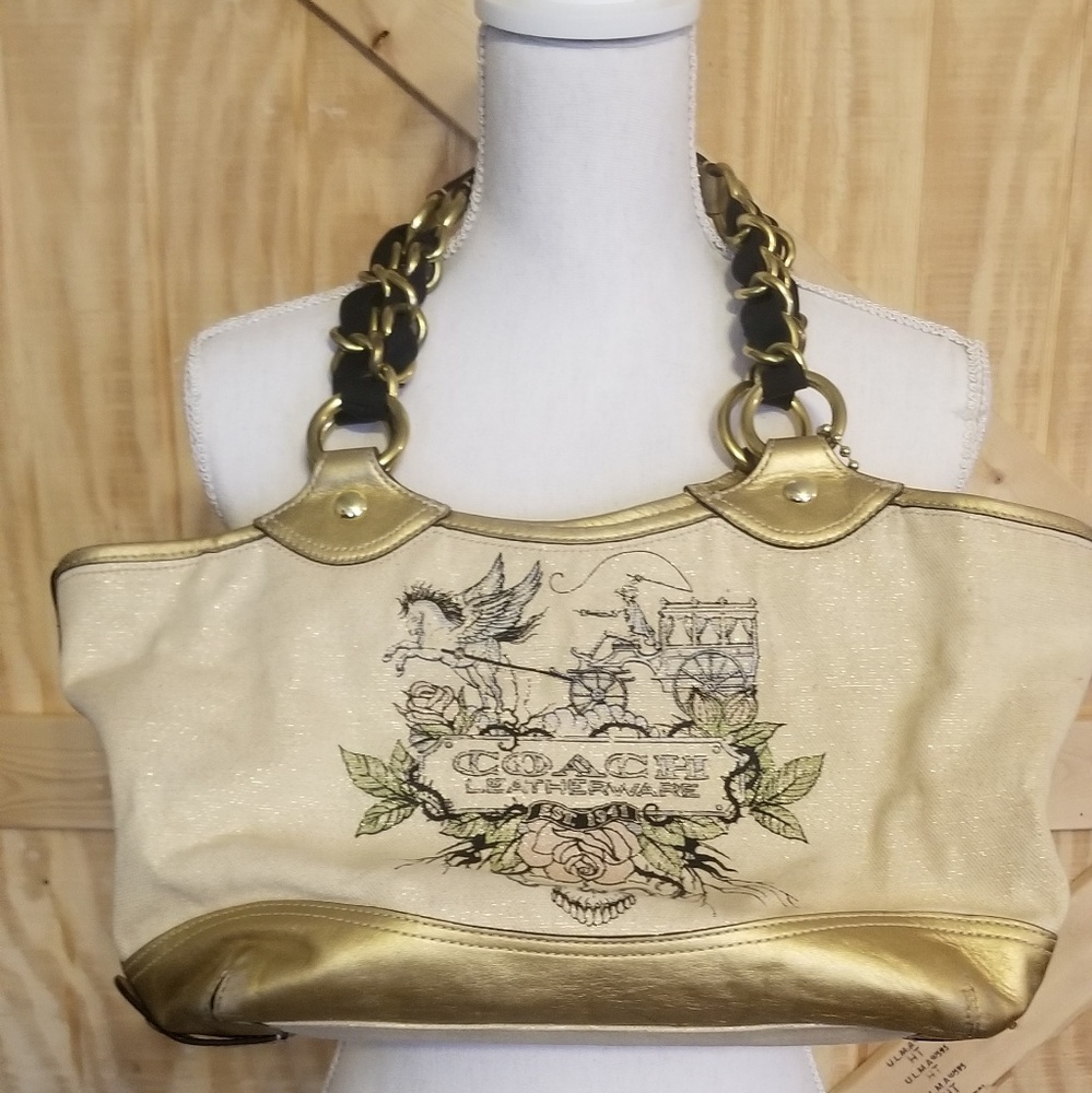 *RARE* Coach Tattoo Large Canvas Tote